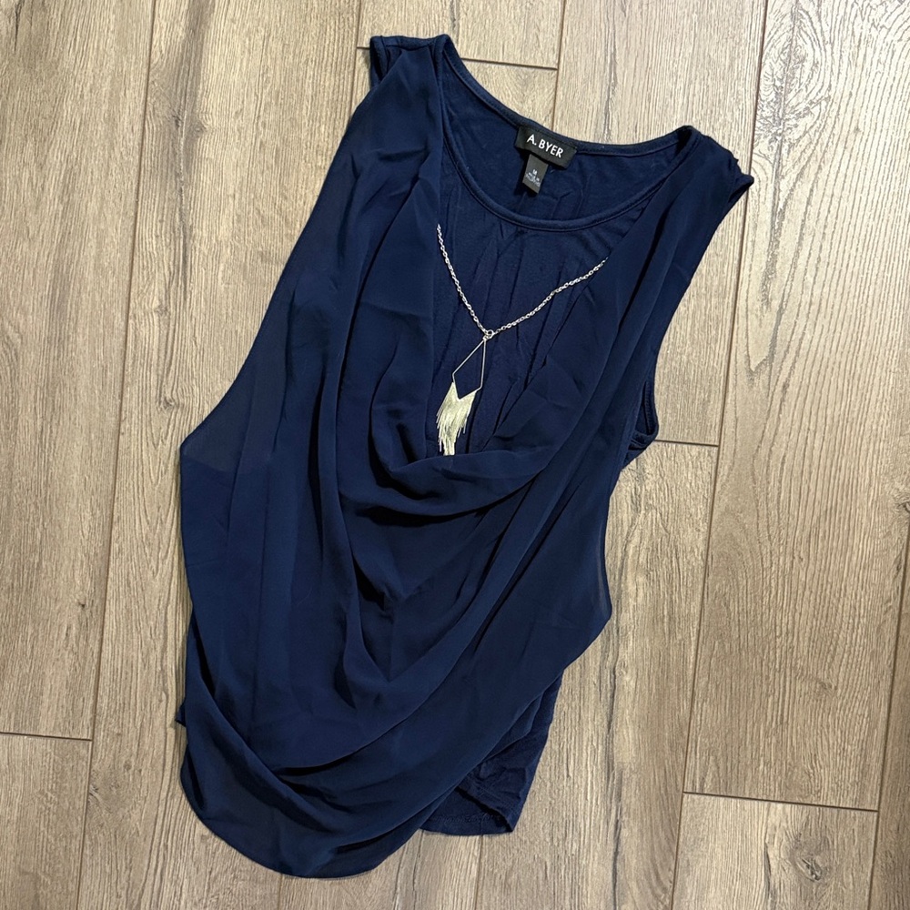 A. Byer Deep Blue Women's Tank Top